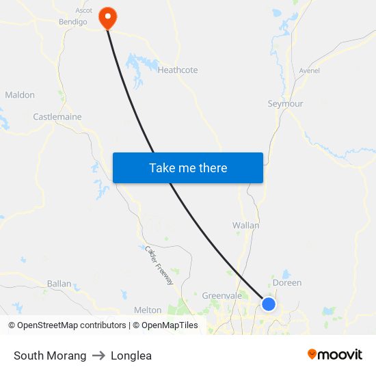 South Morang to Longlea map