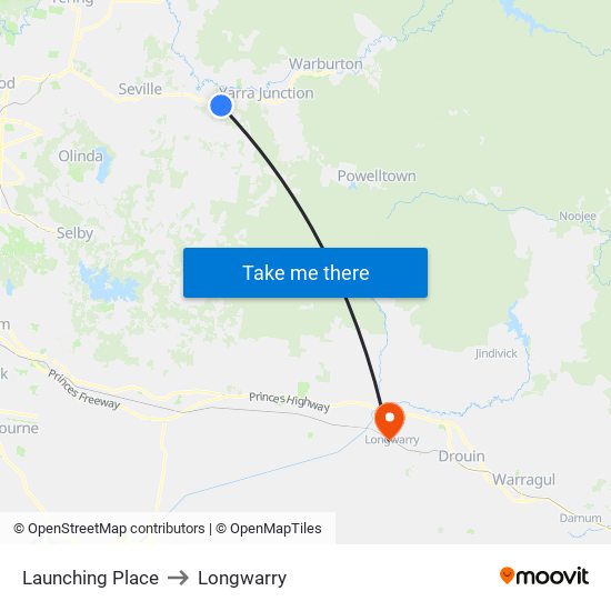 Launching Place to Longwarry map