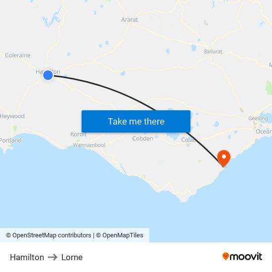 Hamilton to Lorne map