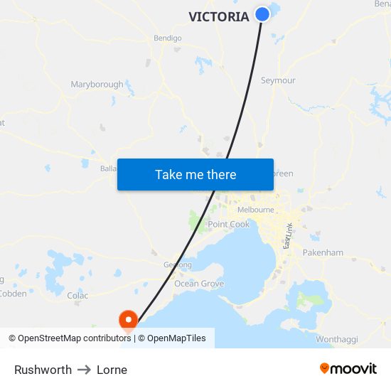 Rushworth to Lorne map