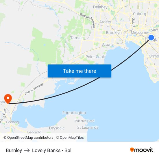 Burnley to Lovely Banks - Bal map