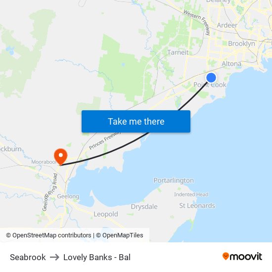 Seabrook to Lovely Banks - Bal map
