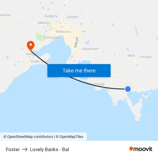 Foster to Lovely Banks - Bal map