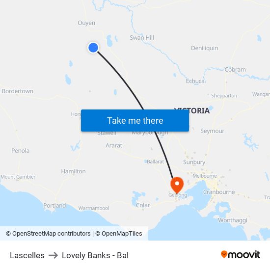 Lascelles to Lovely Banks - Bal map