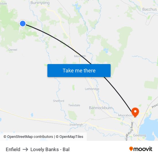 Enfield to Lovely Banks - Bal map