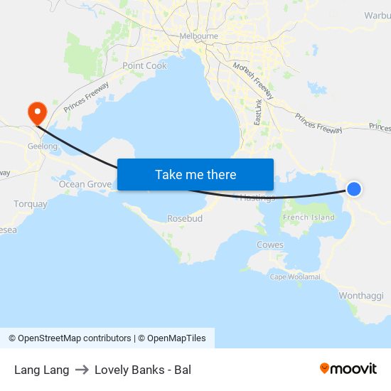 Lang Lang to Lovely Banks - Bal map