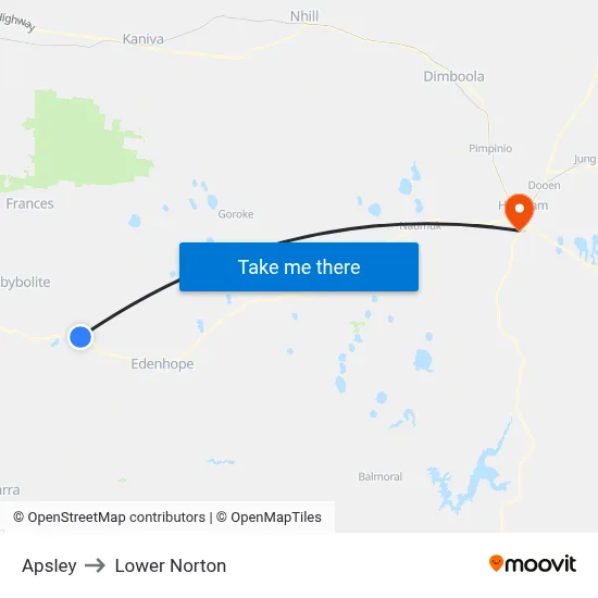Apsley to Lower Norton map