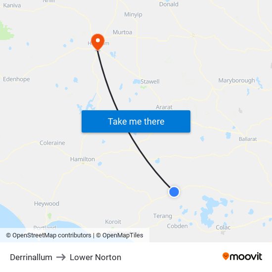 Derrinallum to Lower Norton map