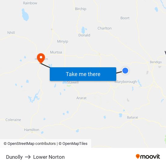 Dunolly to Lower Norton map