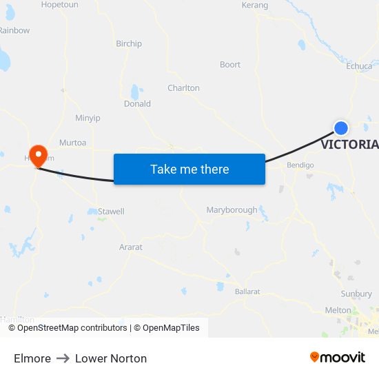 Elmore to Lower Norton map