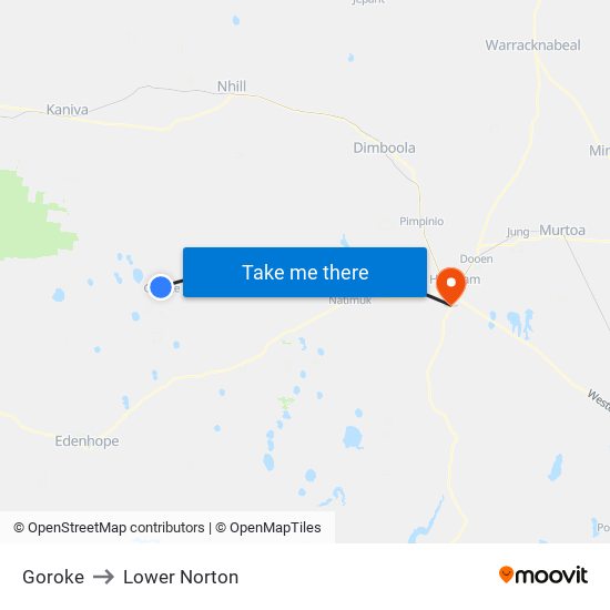 Goroke to Lower Norton map