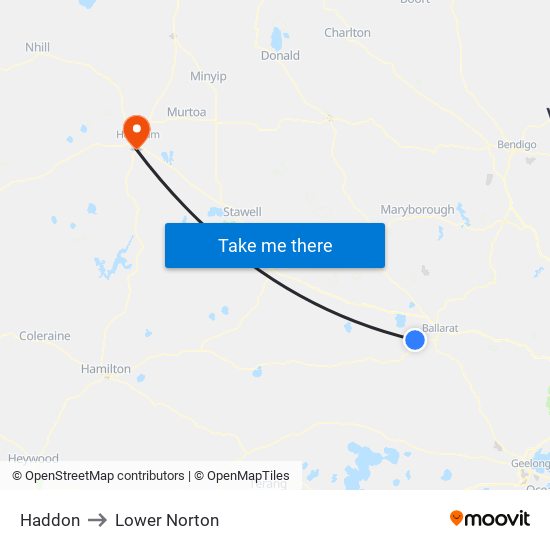 Haddon to Lower Norton map
