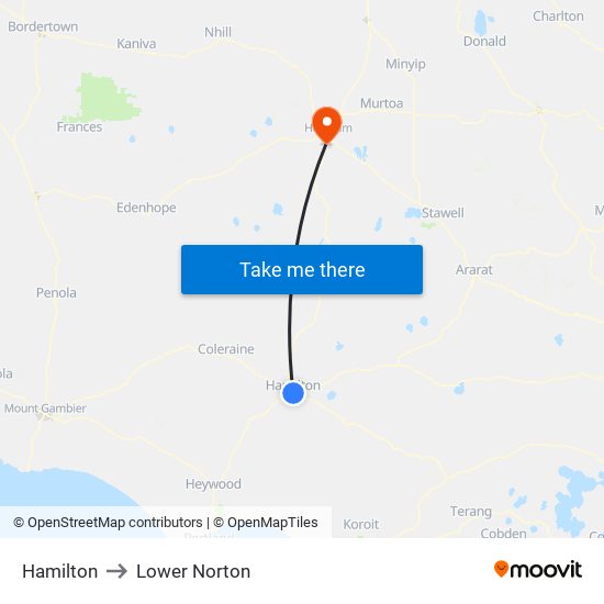 Hamilton to Lower Norton map