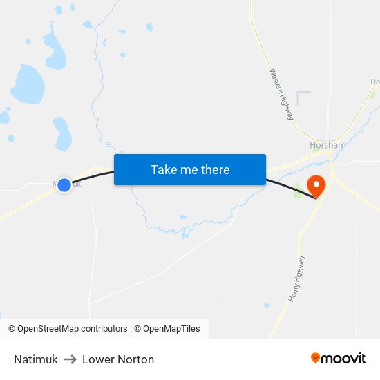 Natimuk to Lower Norton map