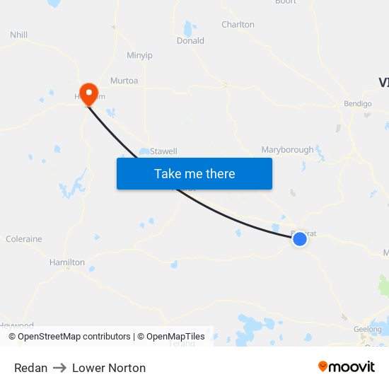 Redan to Lower Norton map