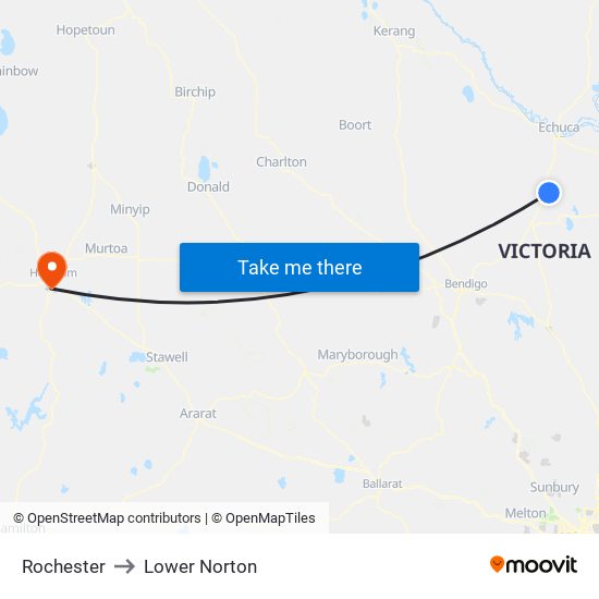 Rochester to Lower Norton map