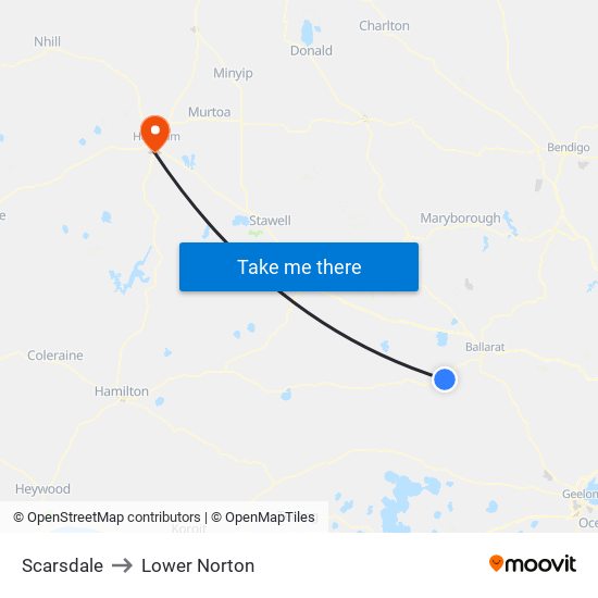 Scarsdale to Lower Norton map