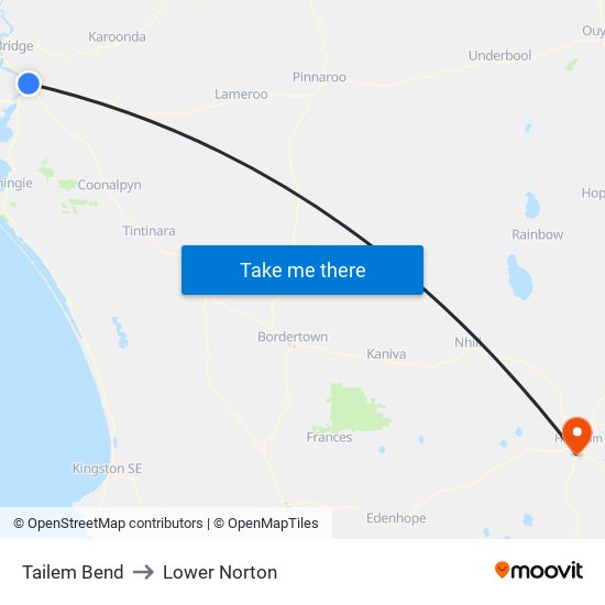 Tailem Bend to Lower Norton map