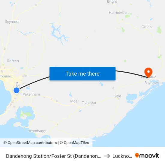 Dandenong Station/Foster St to Lucknow map