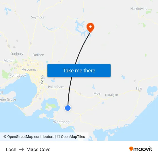 Loch to Macs Cove map