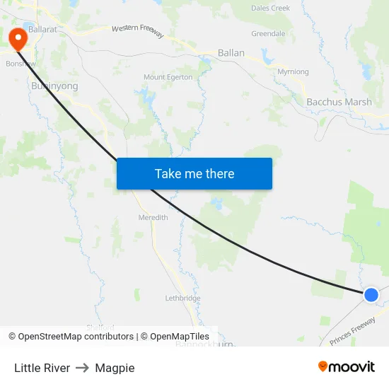 Little River to Magpie map