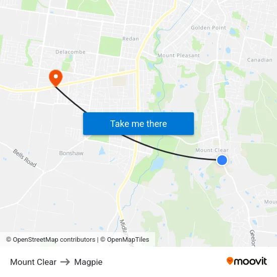 Mount Clear to Magpie map