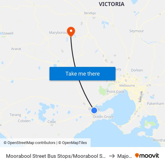 Moorabool Street Bus Stops/Moorabool St (Geelong) to Majorca map