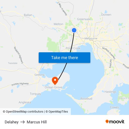 Delahey to Marcus Hill map