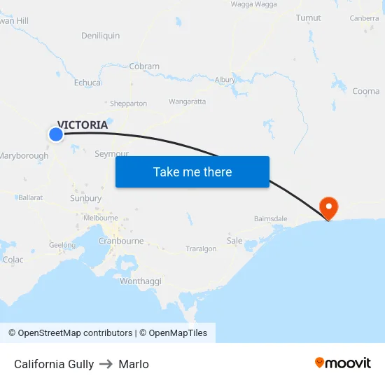 California Gully to Marlo map