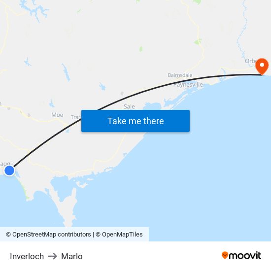 Inverloch to Marlo map