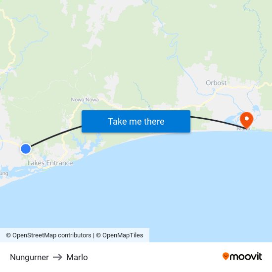 Nungurner to Marlo map