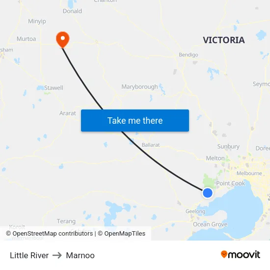 Little River to Marnoo map