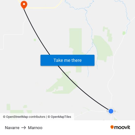 Navarre to Marnoo map