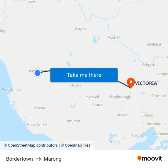 Bordertown to Marong map
