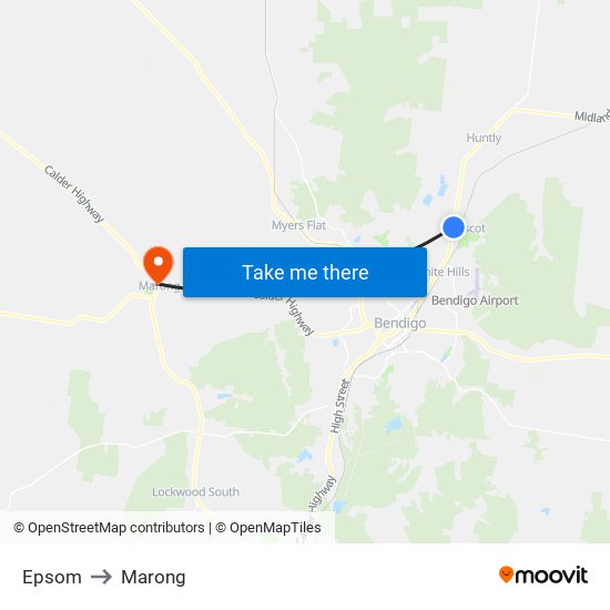 Epsom to Marong map