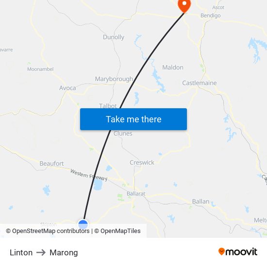Linton to Marong map