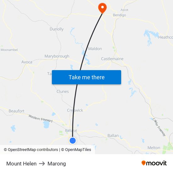 Mount Helen to Marong map