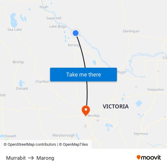 Murrabit to Marong map