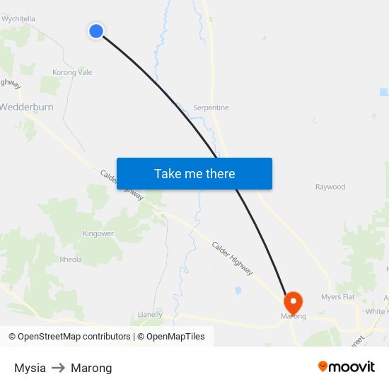 Mysia to Marong map