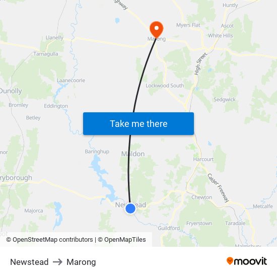 Newstead to Marong map