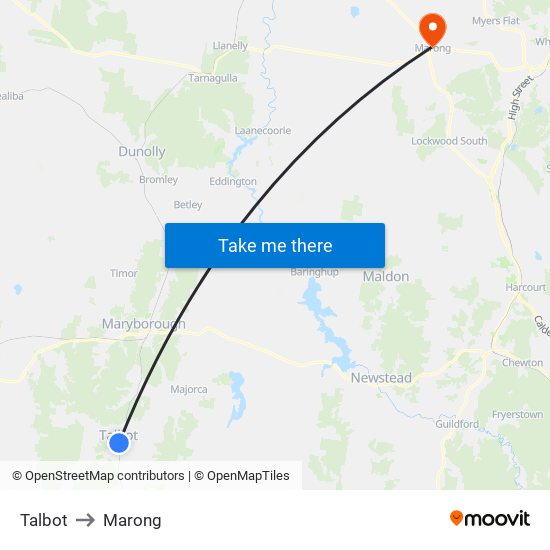 Talbot to Marong map