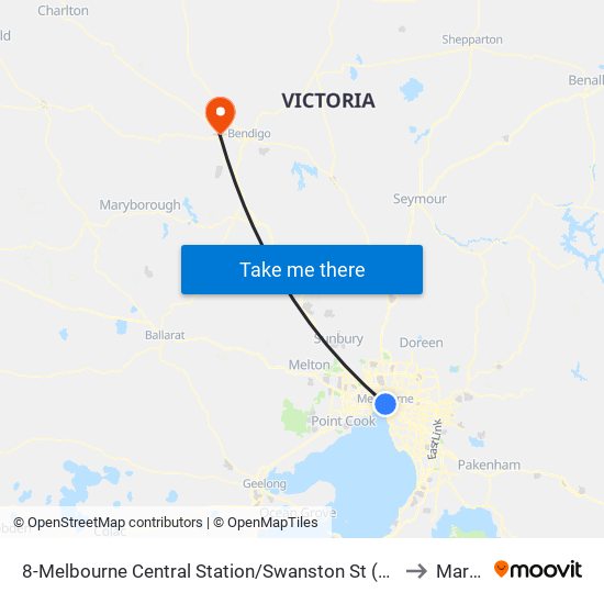 8-Melbourne Central Station/Swanston St (Melbourne City) to Marong map