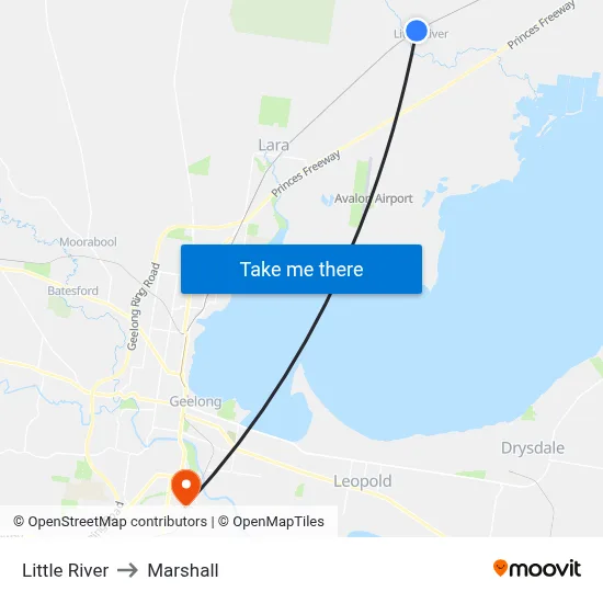 Little River to Marshall map