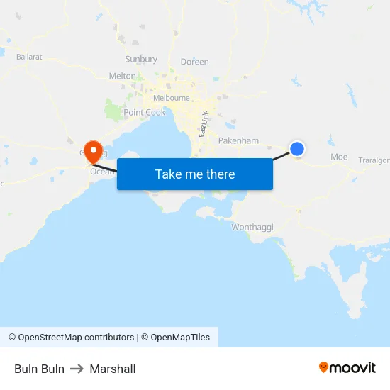 Buln Buln to Marshall map