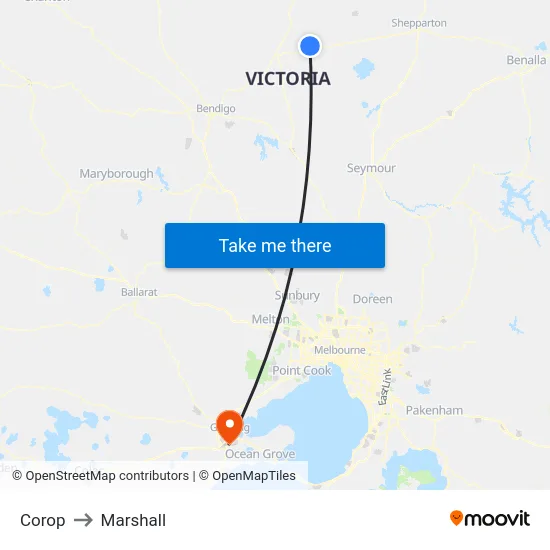 Corop to Marshall map