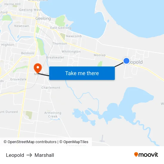 Leopold to Marshall map