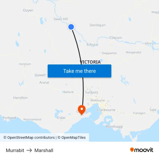Murrabit to Marshall map