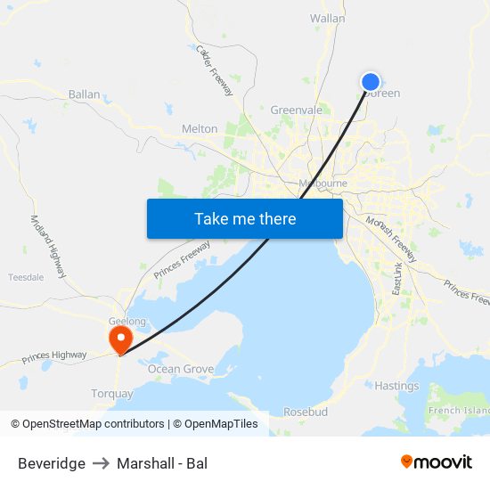 Beveridge to Marshall - Bal map