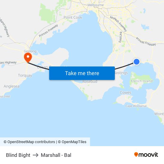Blind Bight to Marshall - Bal map