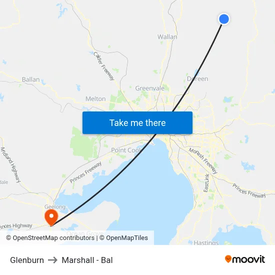 Glenburn to Marshall - Bal map